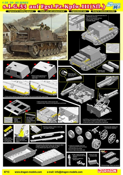 s.I.G.33 auf Fgst.Pz.Kpfw.III - DML 6713