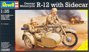 Duitse Motorfiets R-12 - Sidecar Crew - Revell 03090