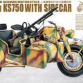 WWII German Zundapp KS-750 with Sidecar - Lion Roar LR3508