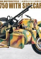 Antrojo pasaulinio karo vokiečių Zundapp KS-750 su Sidecar - Lion Roar LR3508