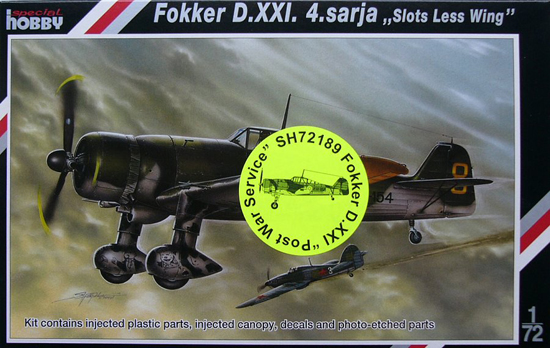 Фокер Д.ХХІ 4. Саря следвоенна служба - CMK SH72189